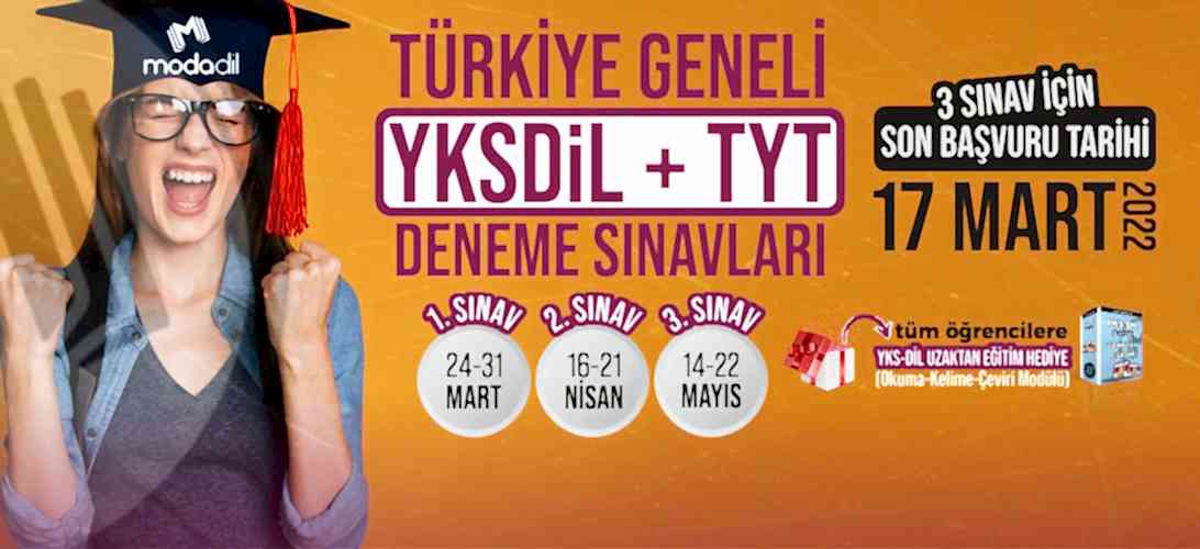 MODADİL TÜRKİYE GENELİ YKSDİL + TYT DENEME SINAVI 